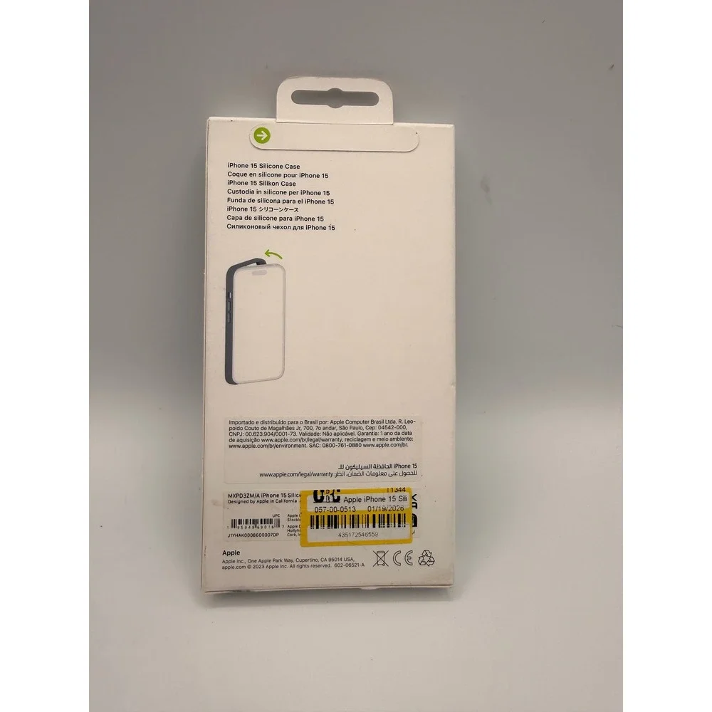 Apple Silicone Case iPhone 15 Midnight New MagSafe Protective Cover